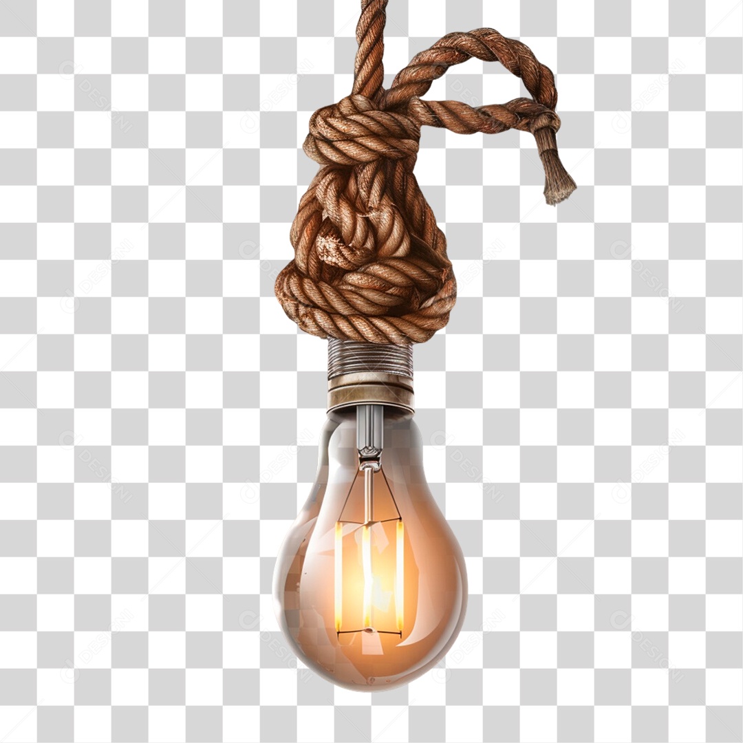 Elemento 3D Lâmpada Rústica PNG Transparente