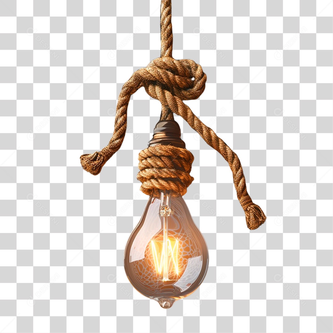 Elemento 3D Lâmpada Rústica PNG Transparente