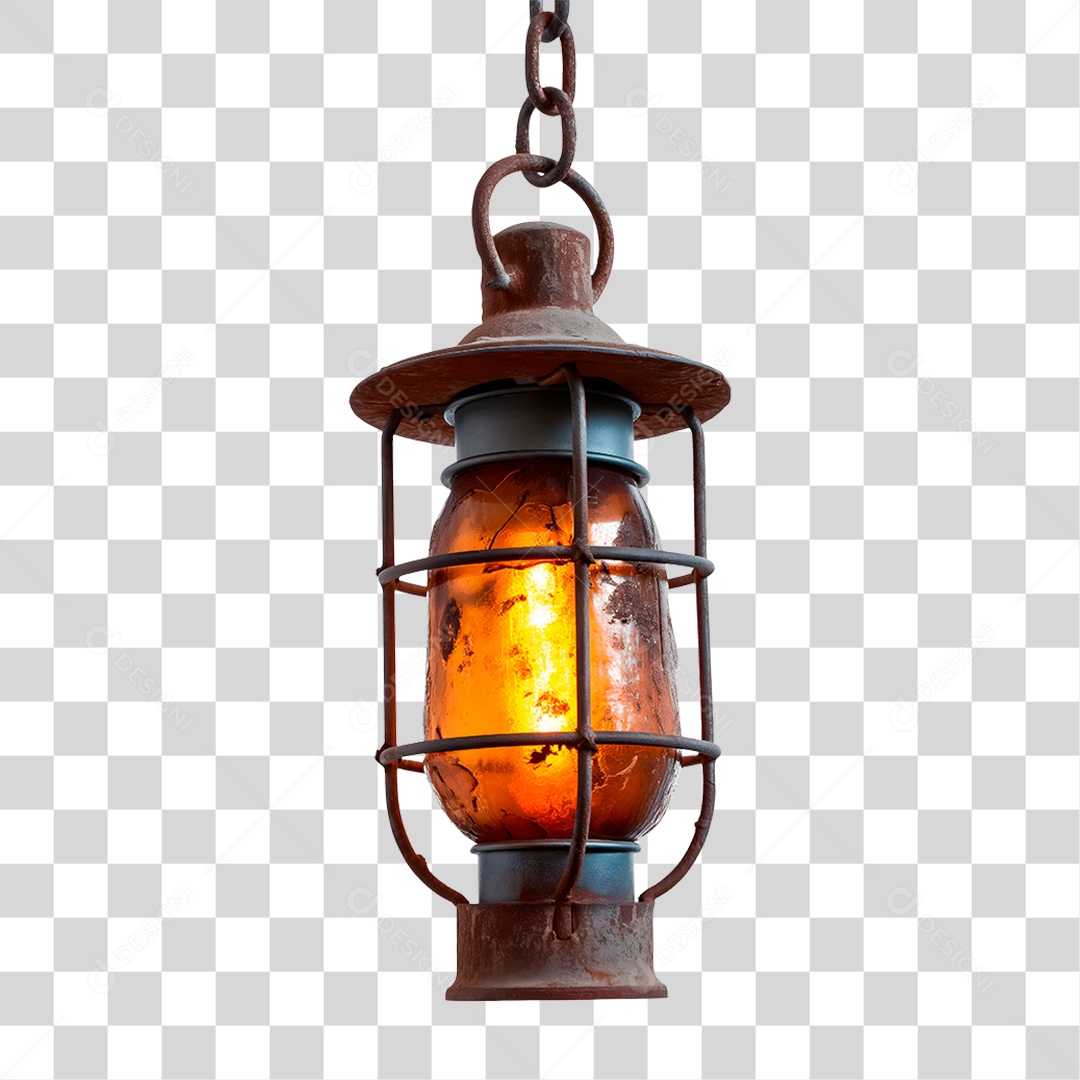 Lâmpada Antiga Suspensa PNG Transparente