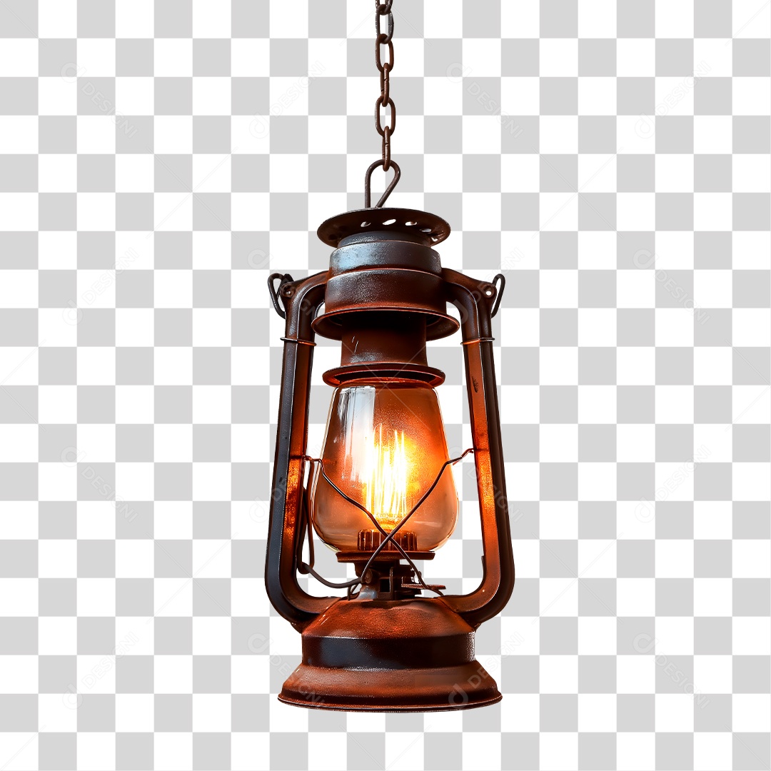 Lâmpada Antiga Suspensa PNG Transparente