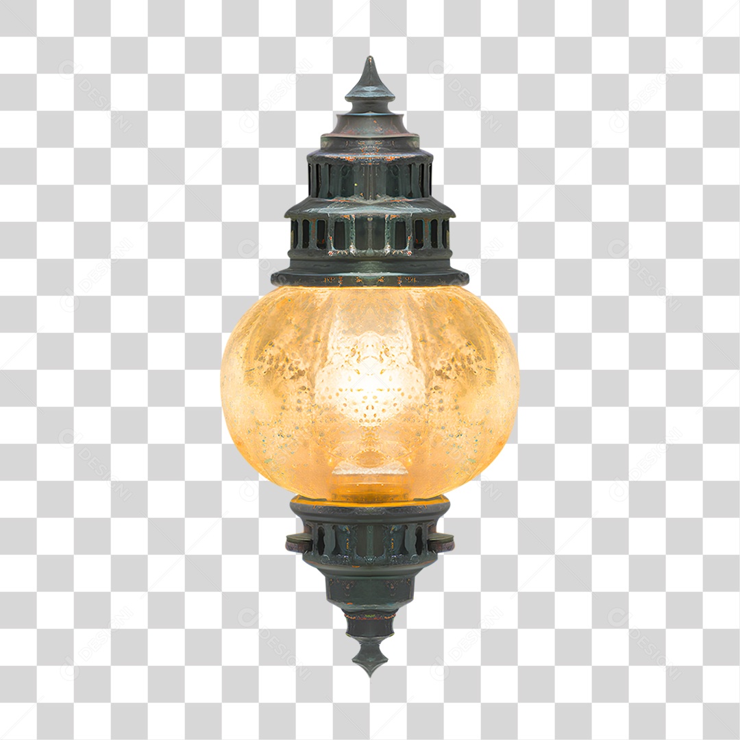 Elemento 3D Luminária Lamparina PNG Transparente