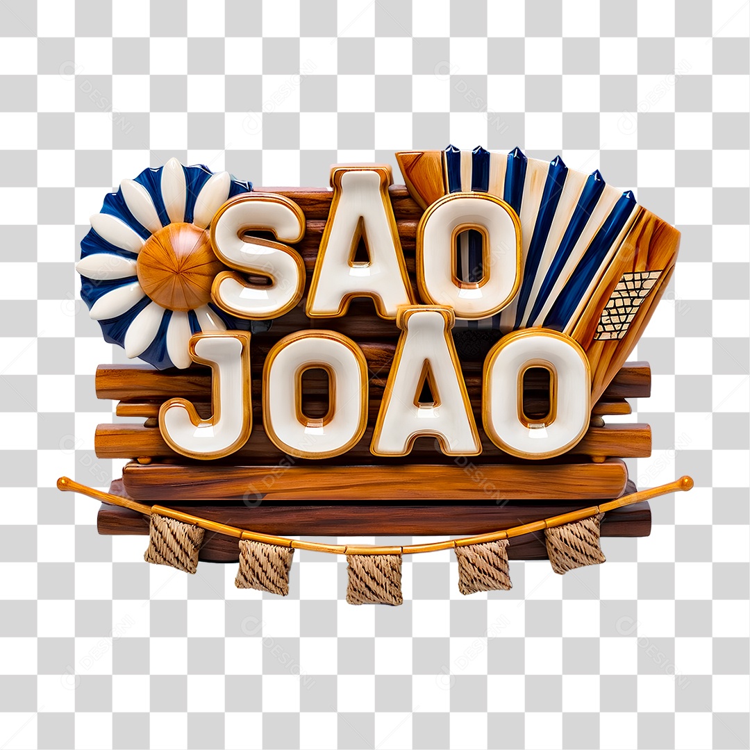 Selo 3D São João PNG Transparente