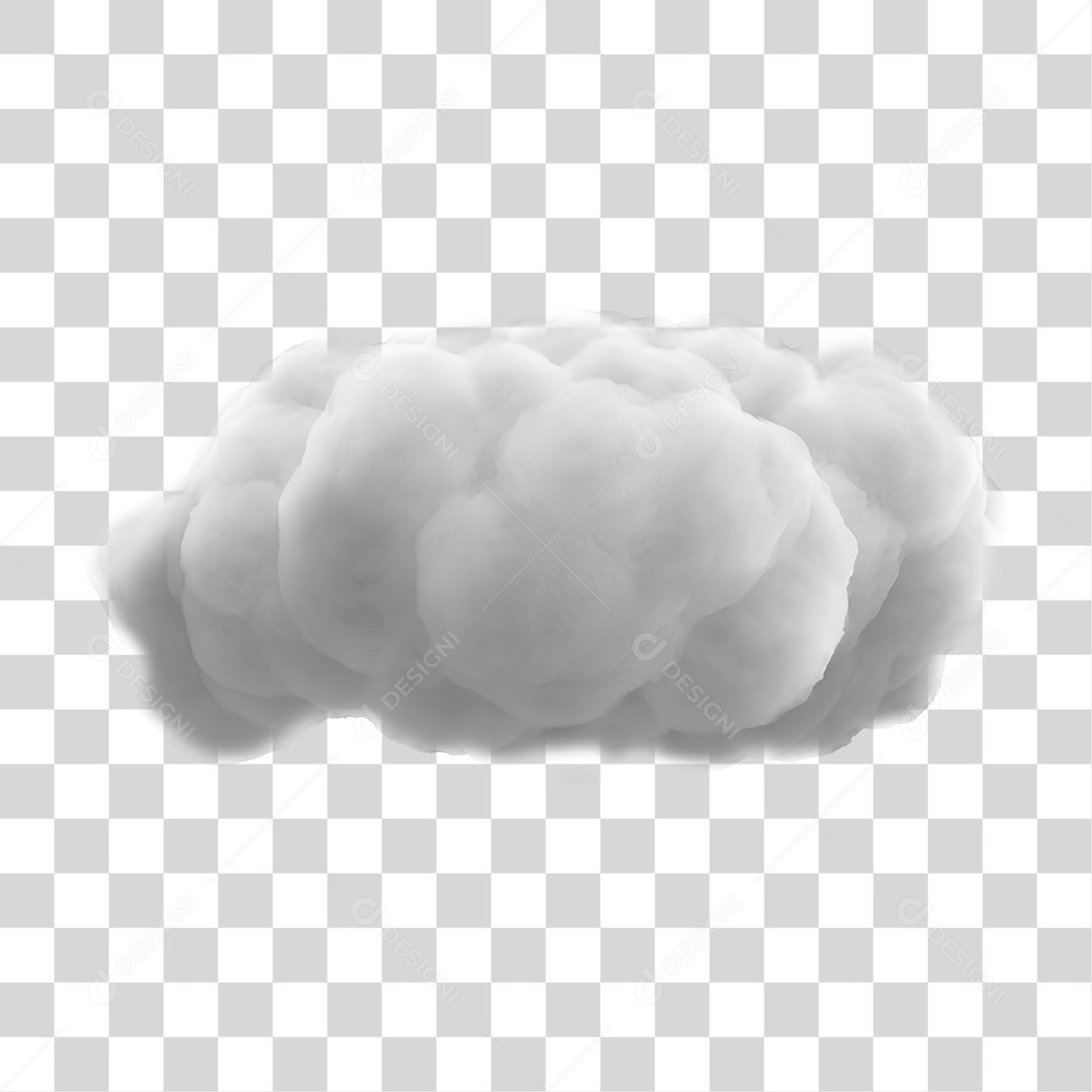 Elemento 3D Nuvem Céu PNG Transparente