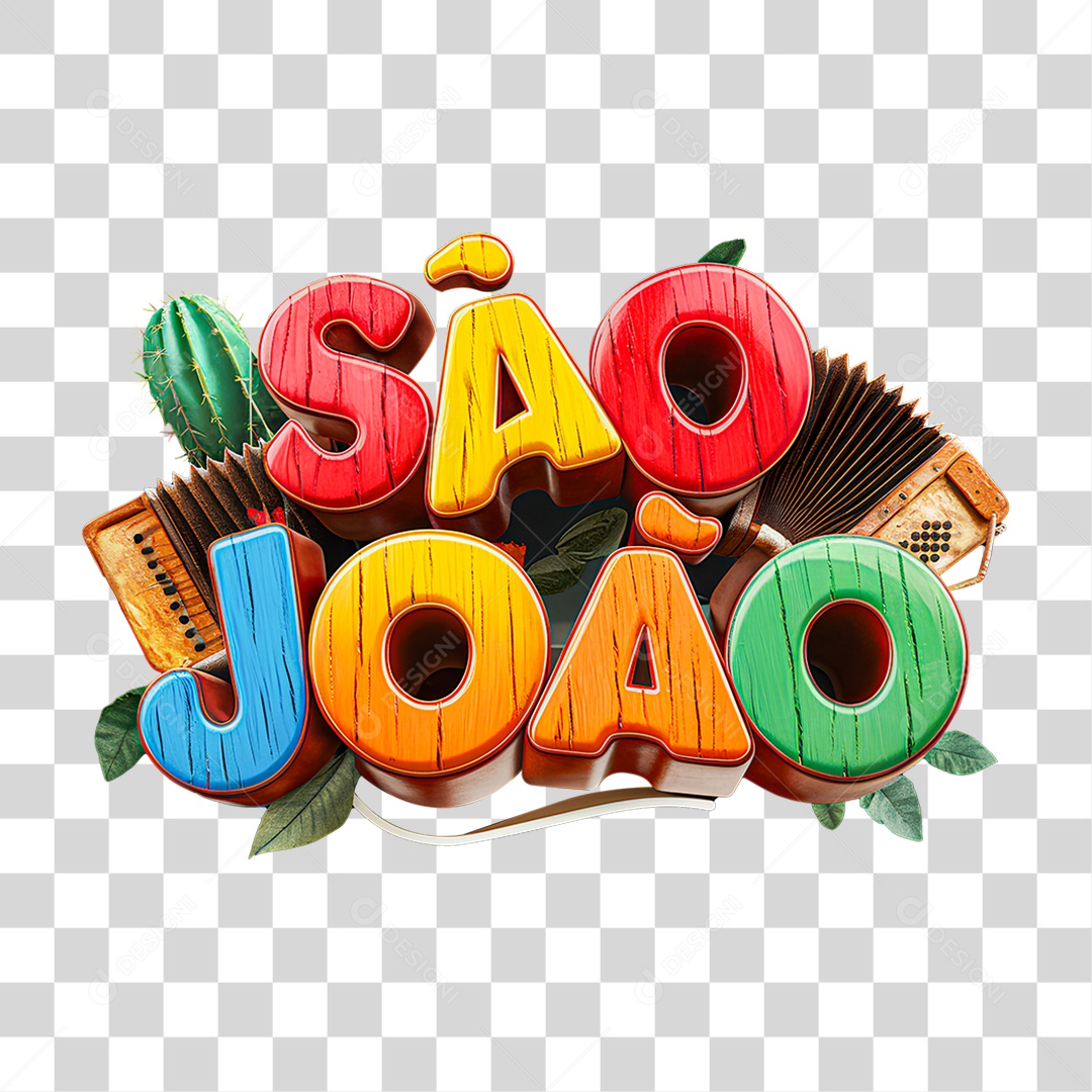 Selo 3D São João PNG Transparente