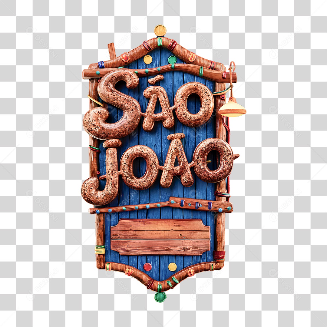 Selo 3D São João PNG Transparente