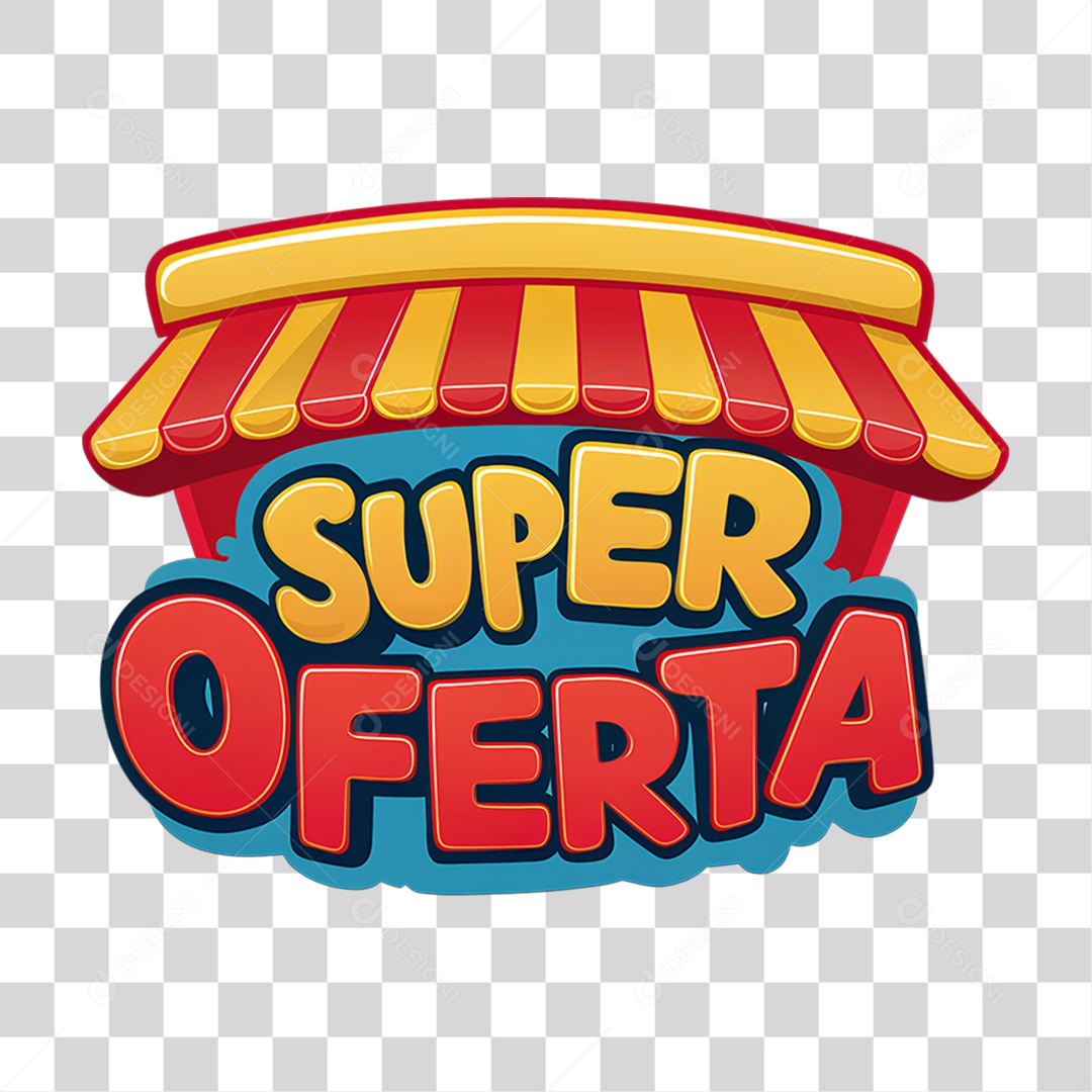 Selo 3D Super Ofertas PNG Transparente