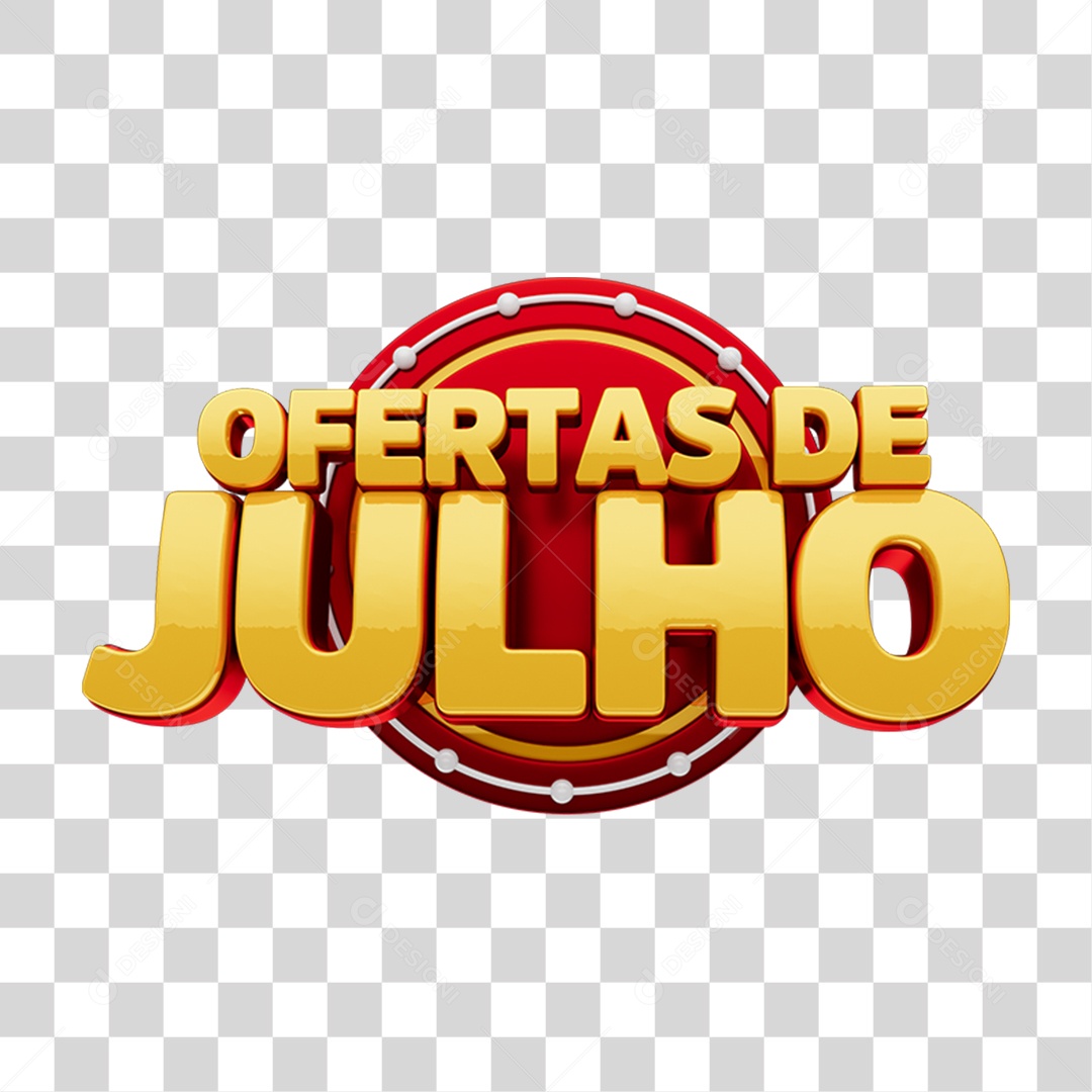 Ofertas de Julho Para Composição PNG