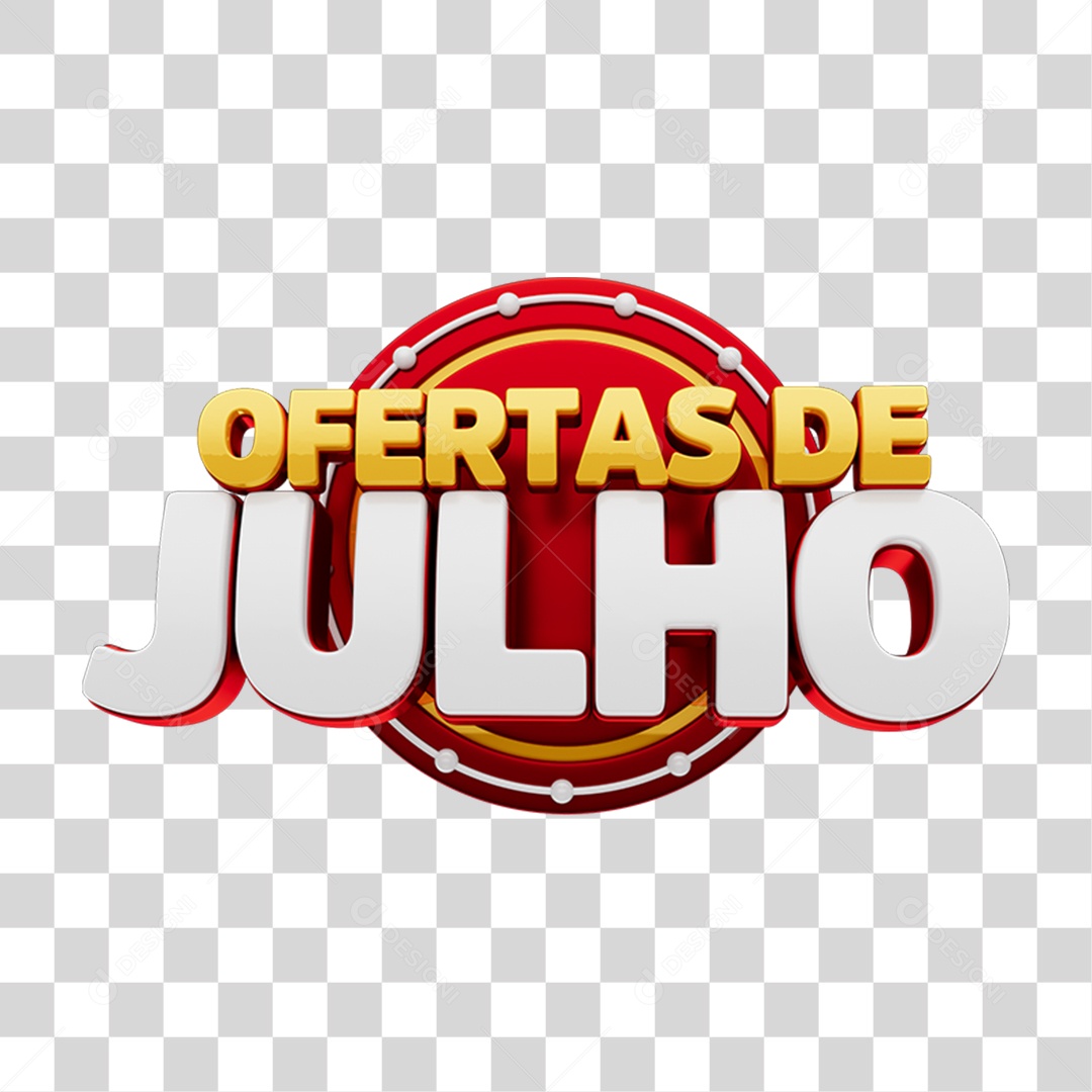 Ofertas de Julho Para Composição PNG