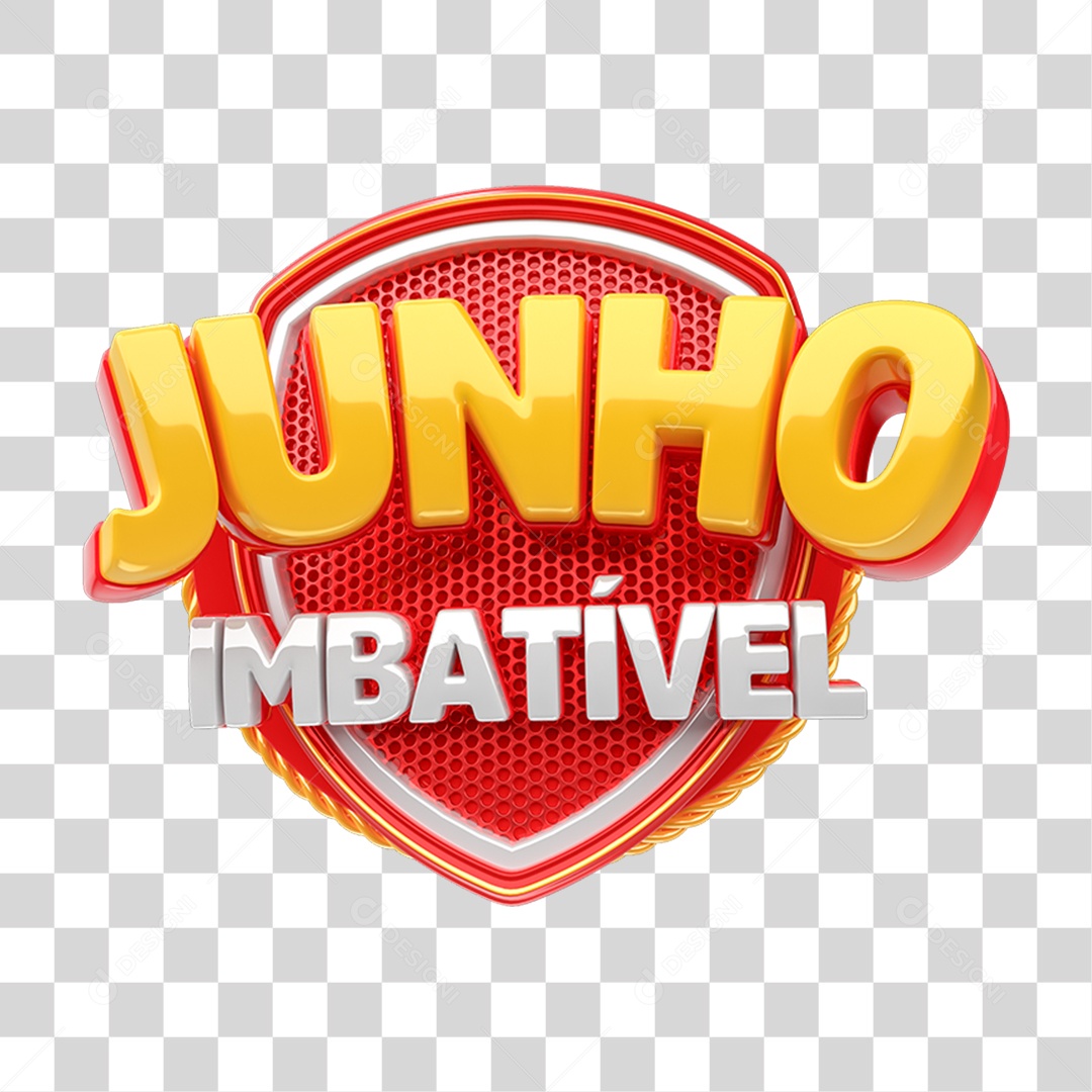 Selo 3D Junho Imbatível PNG Transparente