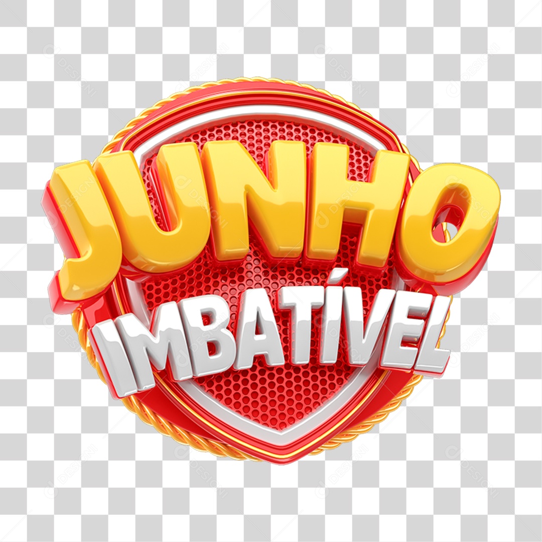 Selo 3D Junho Imbatível PNG Transparente
