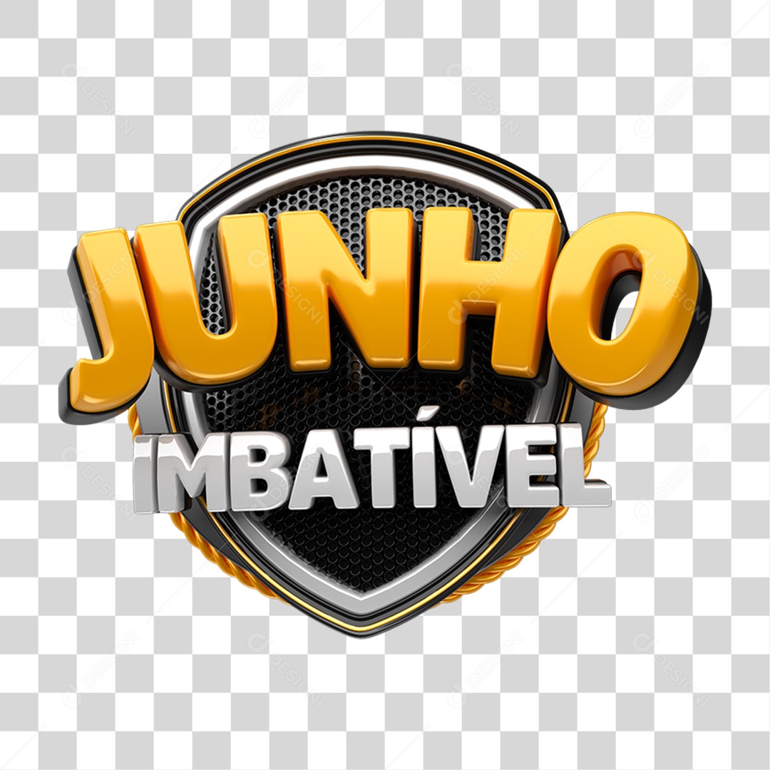 Selo 3D Junho Imbatível PNG Transparente