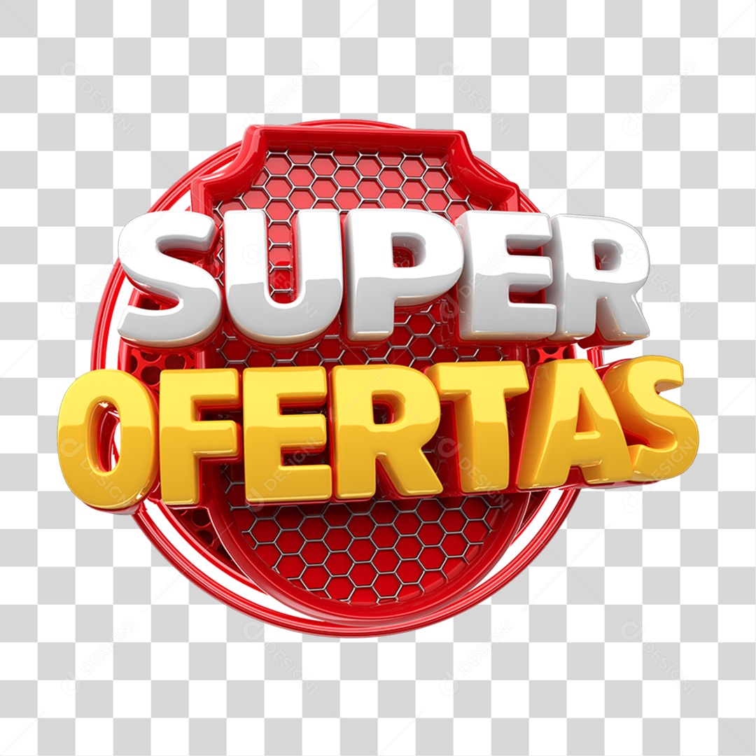 Selo 3D Super Ofertas PNG Transparente