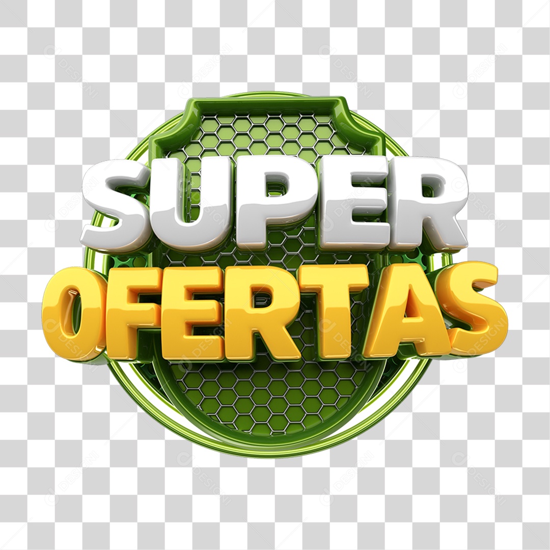 Selo 3D Super Ofertas PNG Transparente