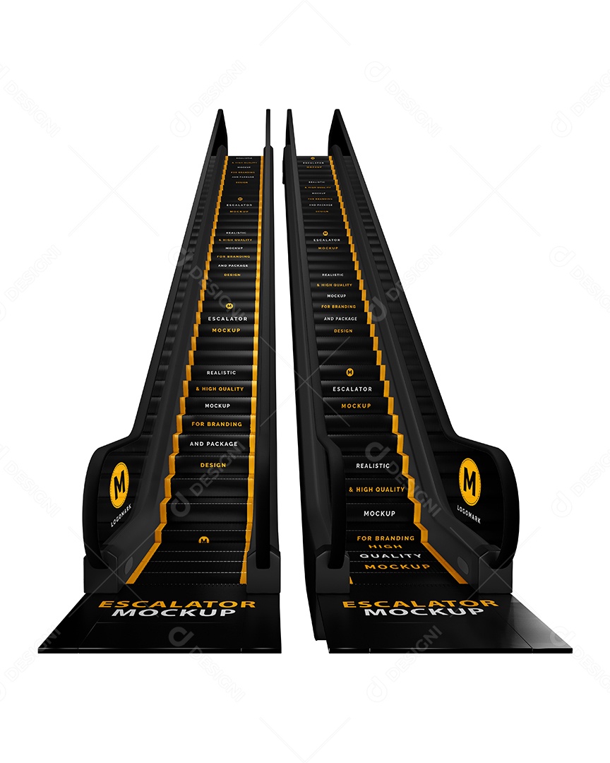 Escada Rolante PSD Editável Mockup