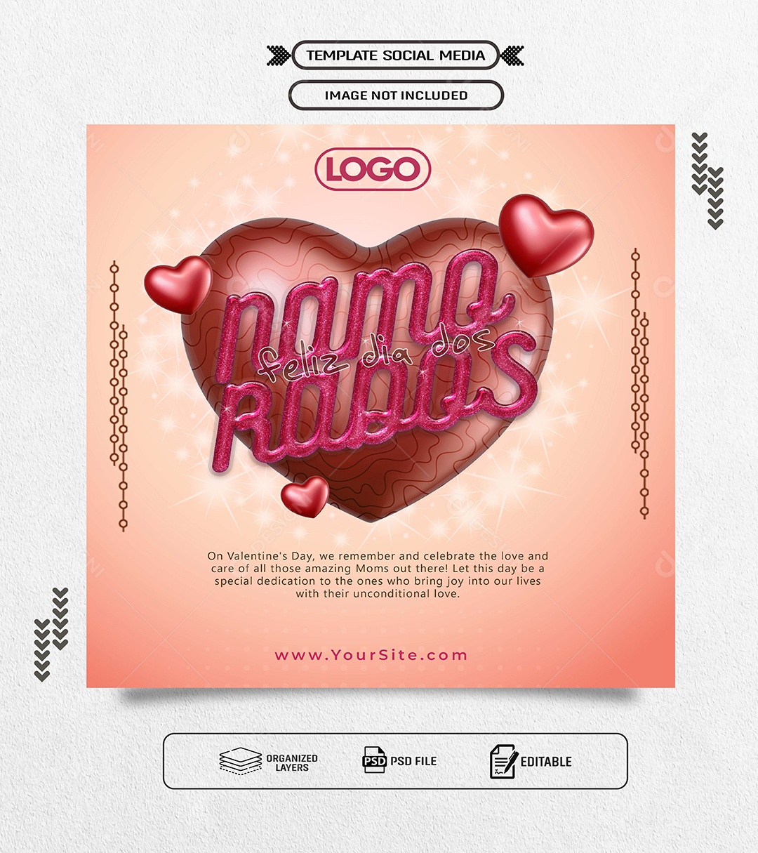 Feliz Dia dos Namorados 12 de Junho Social Media PSD Editável