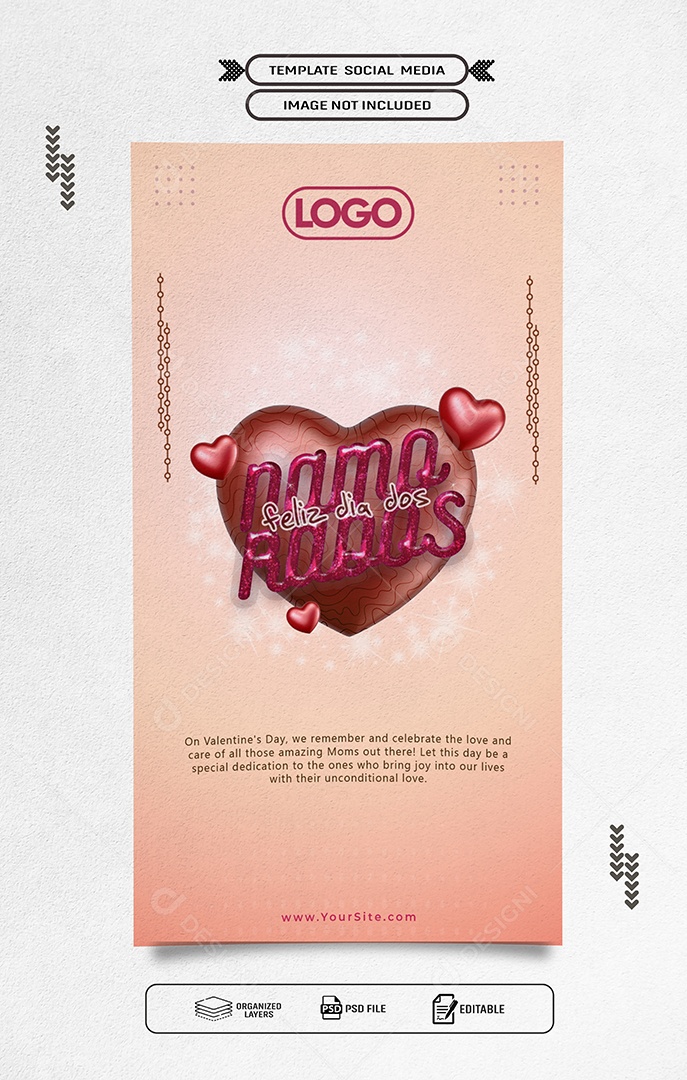 Story Feliz Dia dos Namorados 12 de Junho Social Media PSD Editável