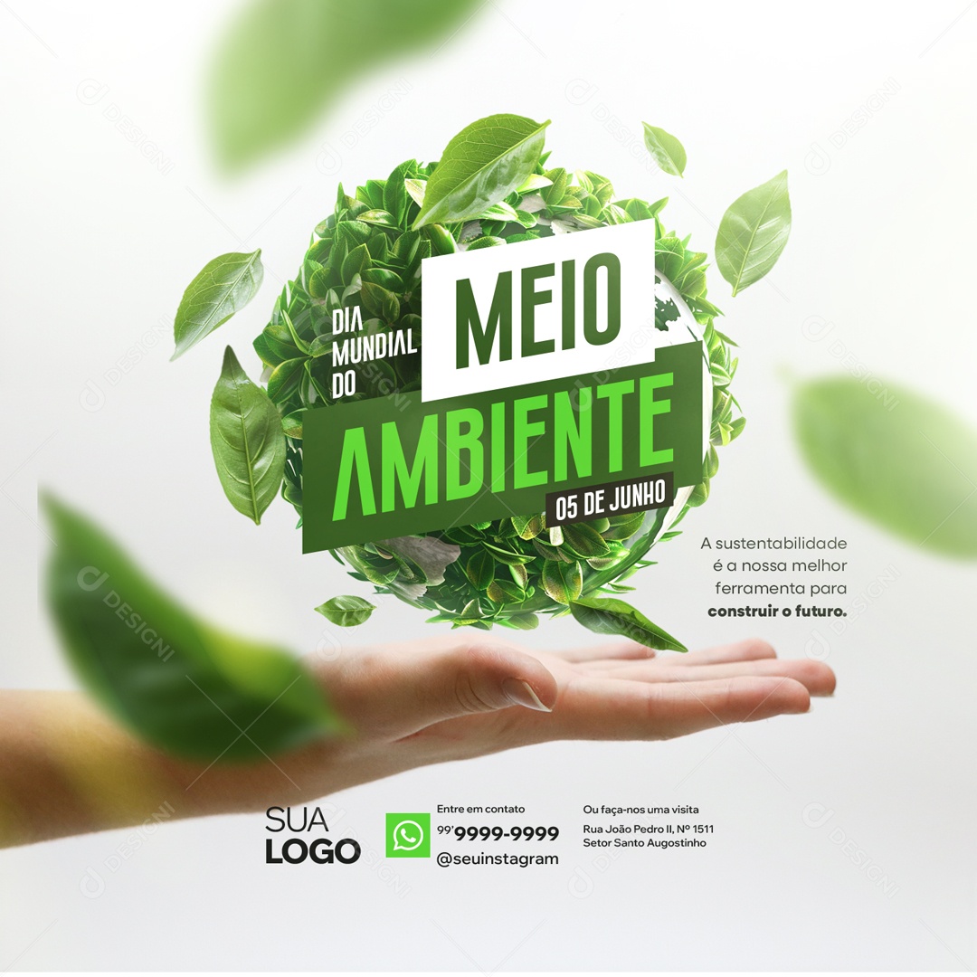 Dia Mundial do Meio Ambiente 5 de Junho Sustentabilidade Social Media PSD Editável