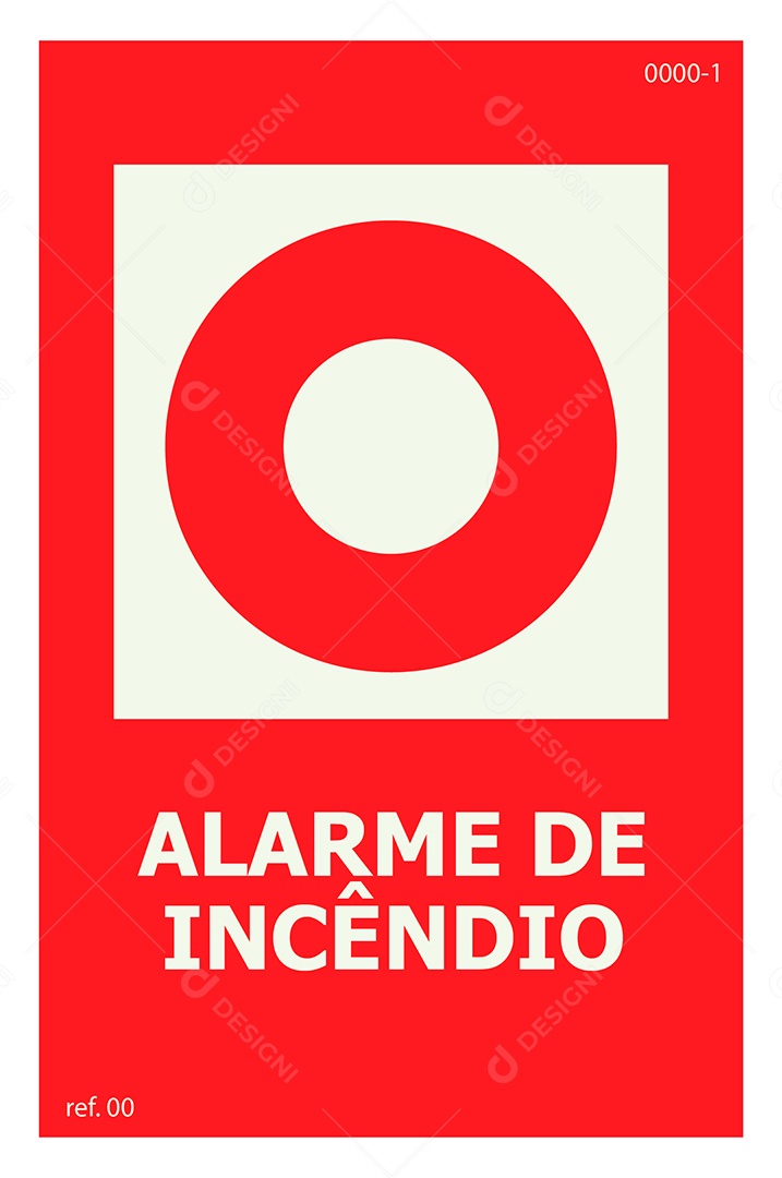 Placa de Alarme de Incêndio Vetor EPS + AI
