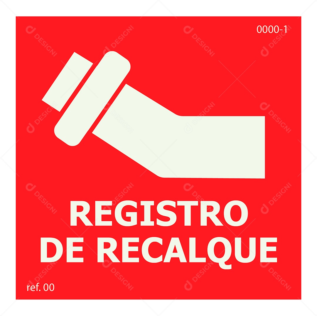 Placa de Registro de Recalque Vetor EPS + AI