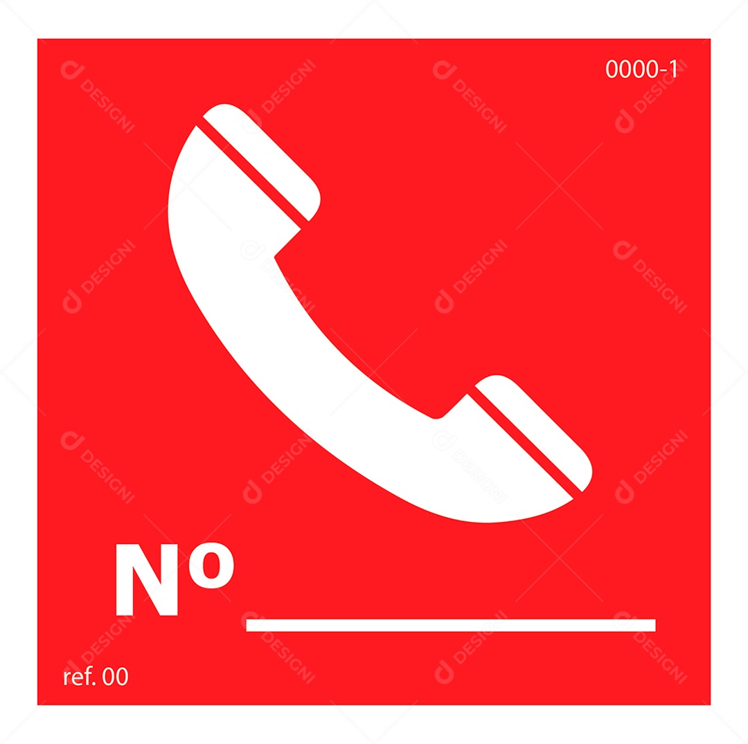 Placa de Telefone de Emergência Vetor EPS + AI