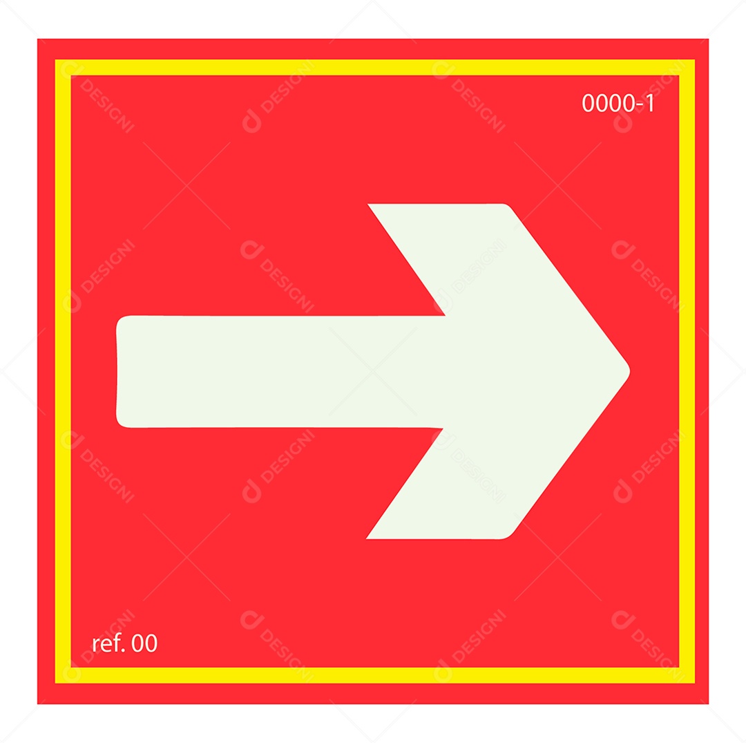 Placa de Seta para Direita Vetor EPS + AI
