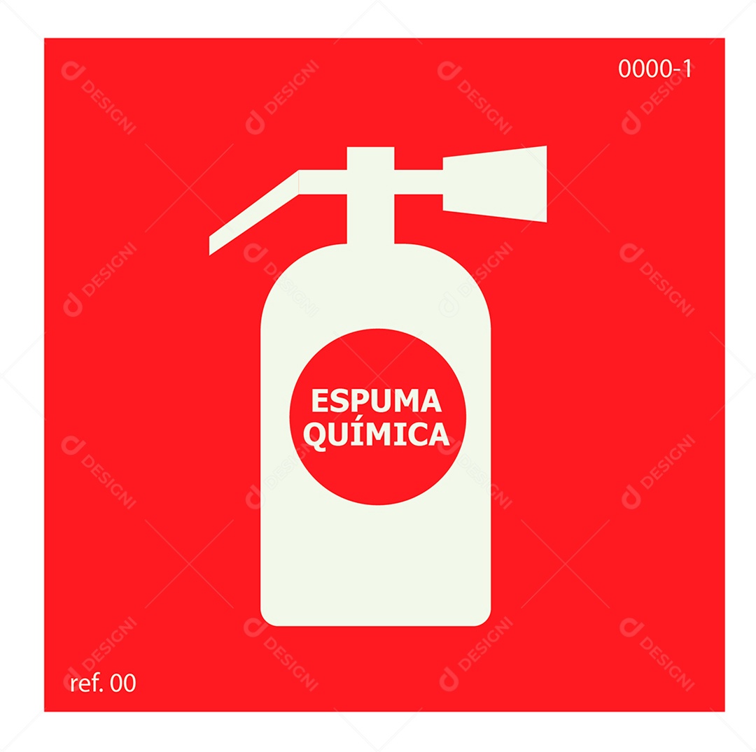 Placa de Extintor de Incêndio Vetor EPS + AI