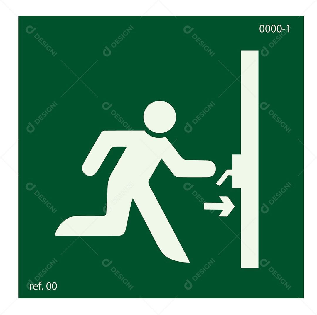 Placa de Saída de Emergência Vetor EPS + AI