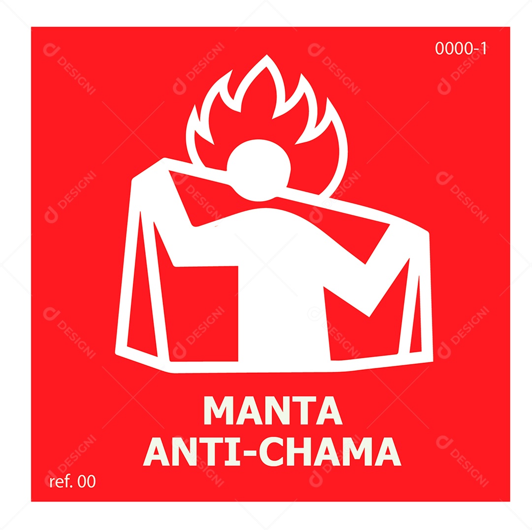 Placa de manta Anti Chama Vetor EPS + AI