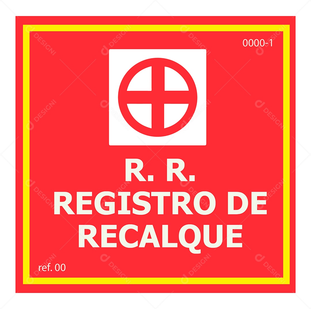 Placa de Registro de Recalque Vetor EPS + AI