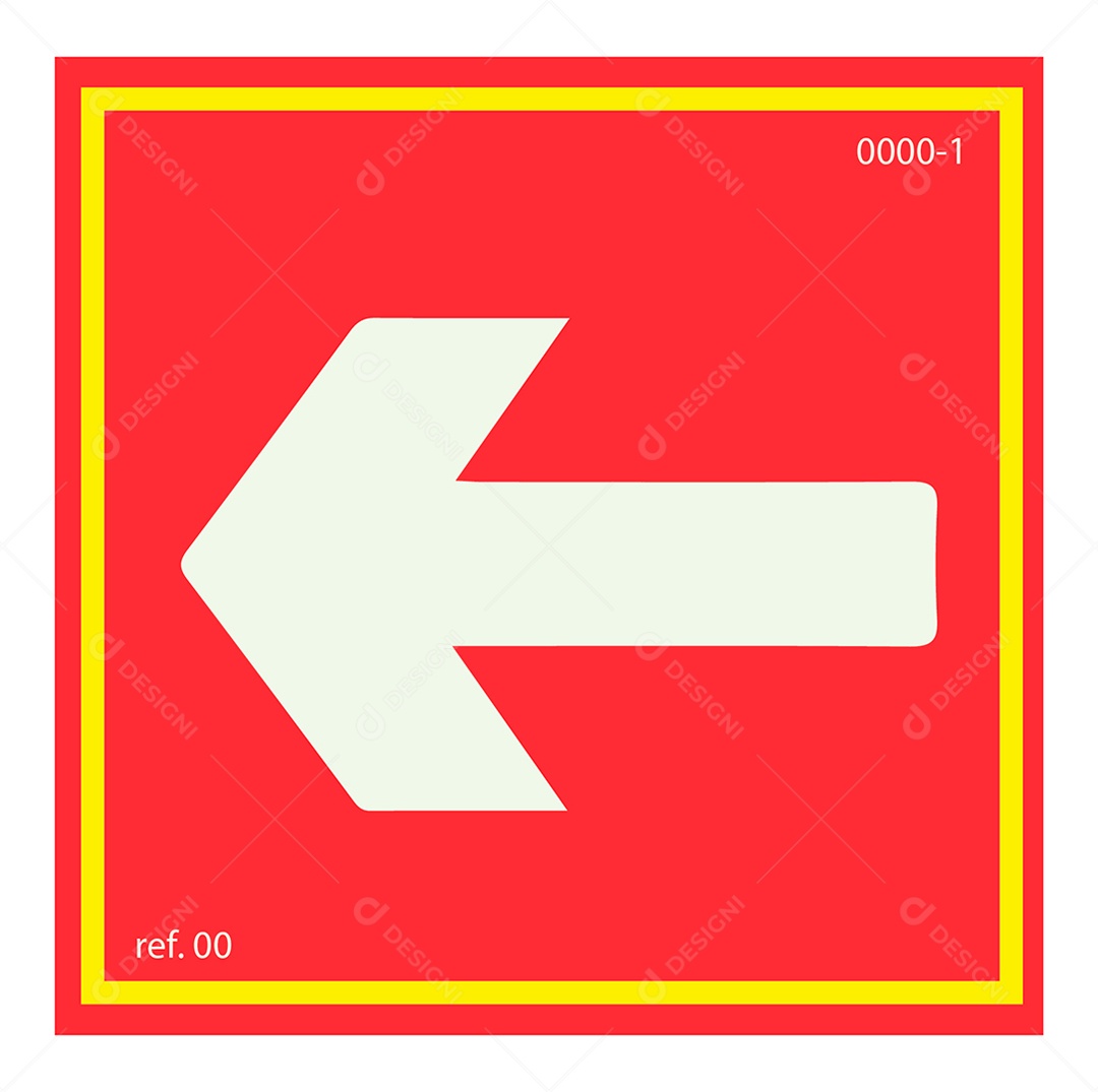 Placa de Seta Para Esquerda Vetor EPS + AI