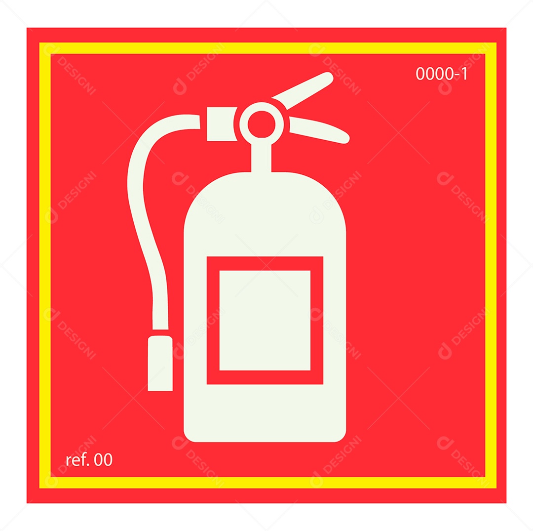 Placa de Extintor de Incêndio Vetor EPS + AI