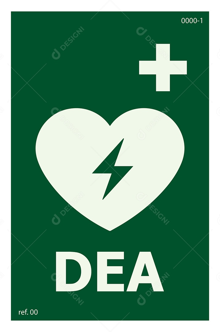 Placa Informativa DEA Vetor EPS + AI