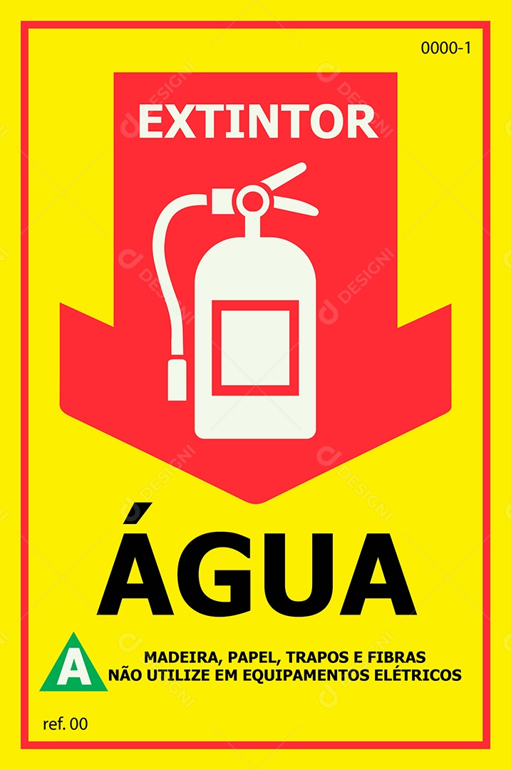 Placa de Extintor a Água Vetor EPS + AI
