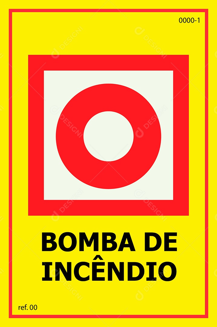 Placa de Bomba de Incêndio Vetor EPS + AI