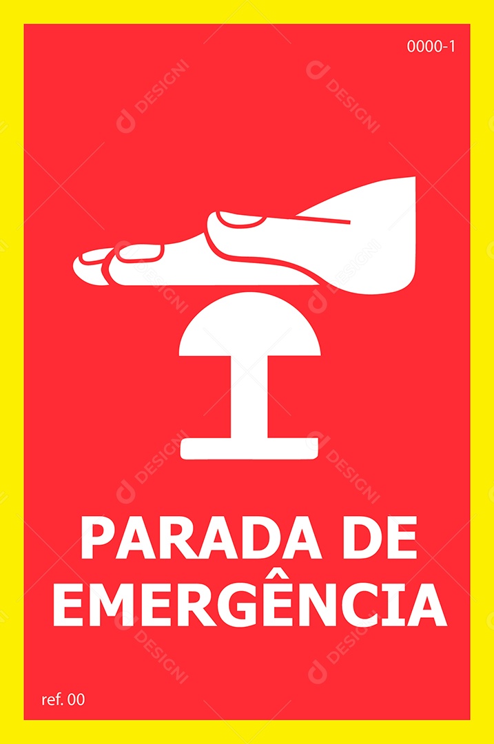 Placa de Parada de Emergência Vetor EPS + AI