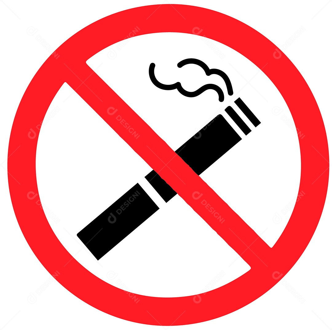 Placa de Incêndio Proibido Fumar Vetor EPS + AI