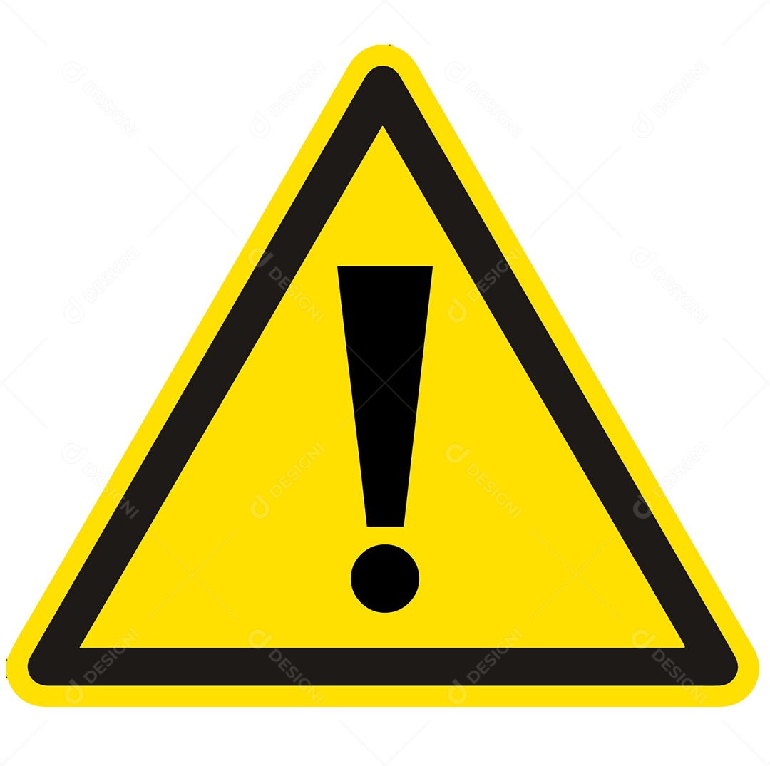 Placa de Atenção Alerta Vetor EPS + AI