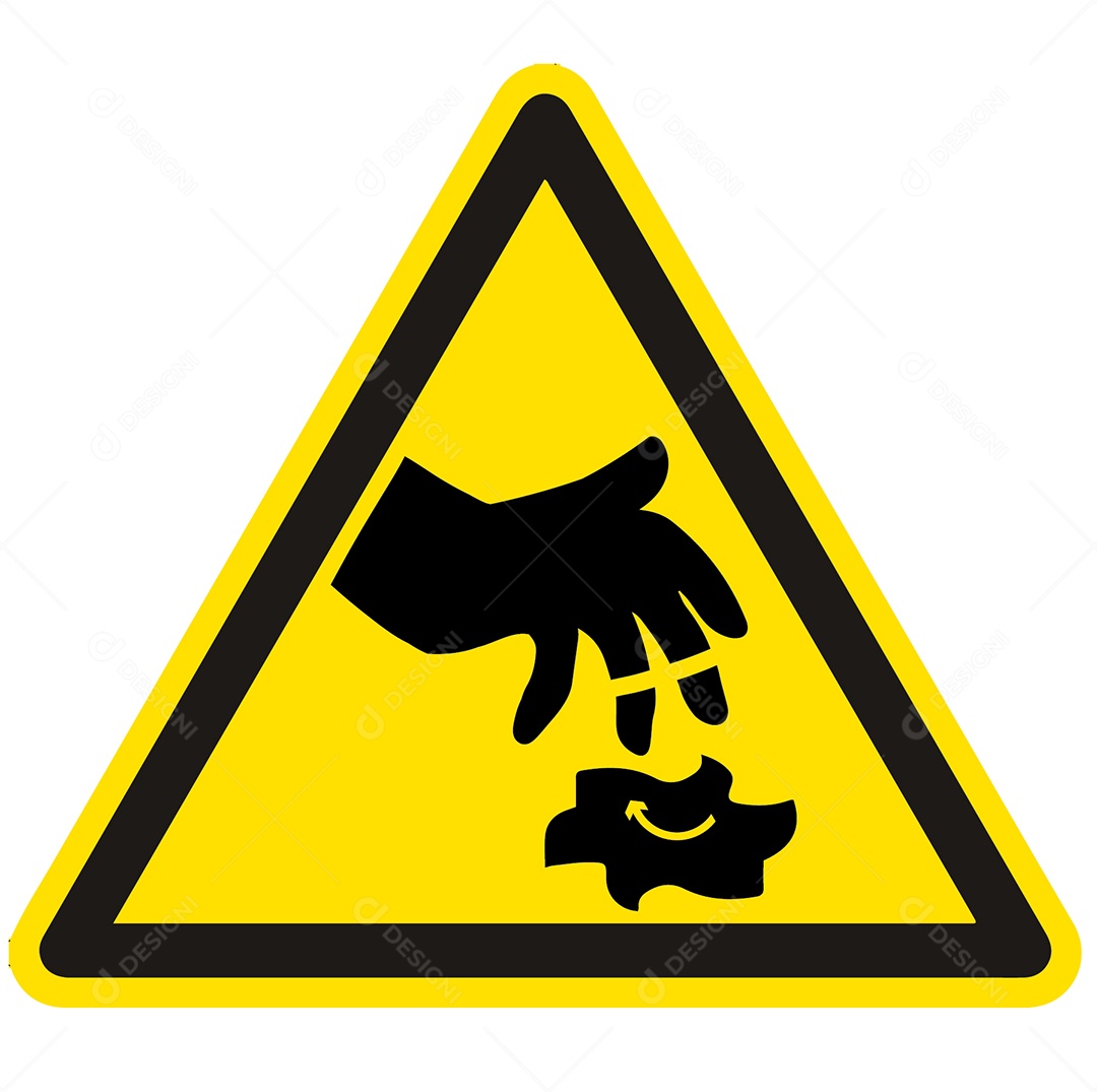 Placa de Atenção Risco de Corte por Lamina Vetor EPS + AI