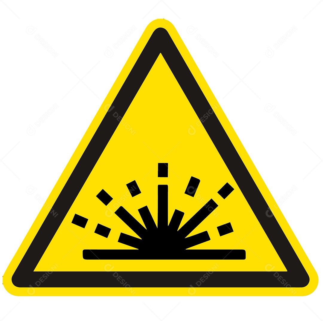 Placa de Atenção Risco de Faísca Vetor EPS + AI