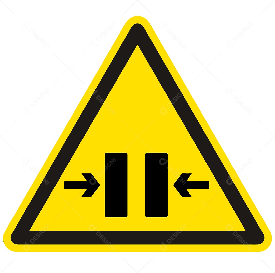 Placa de Atenção Sinal Fechamento Vetor EPS + AI