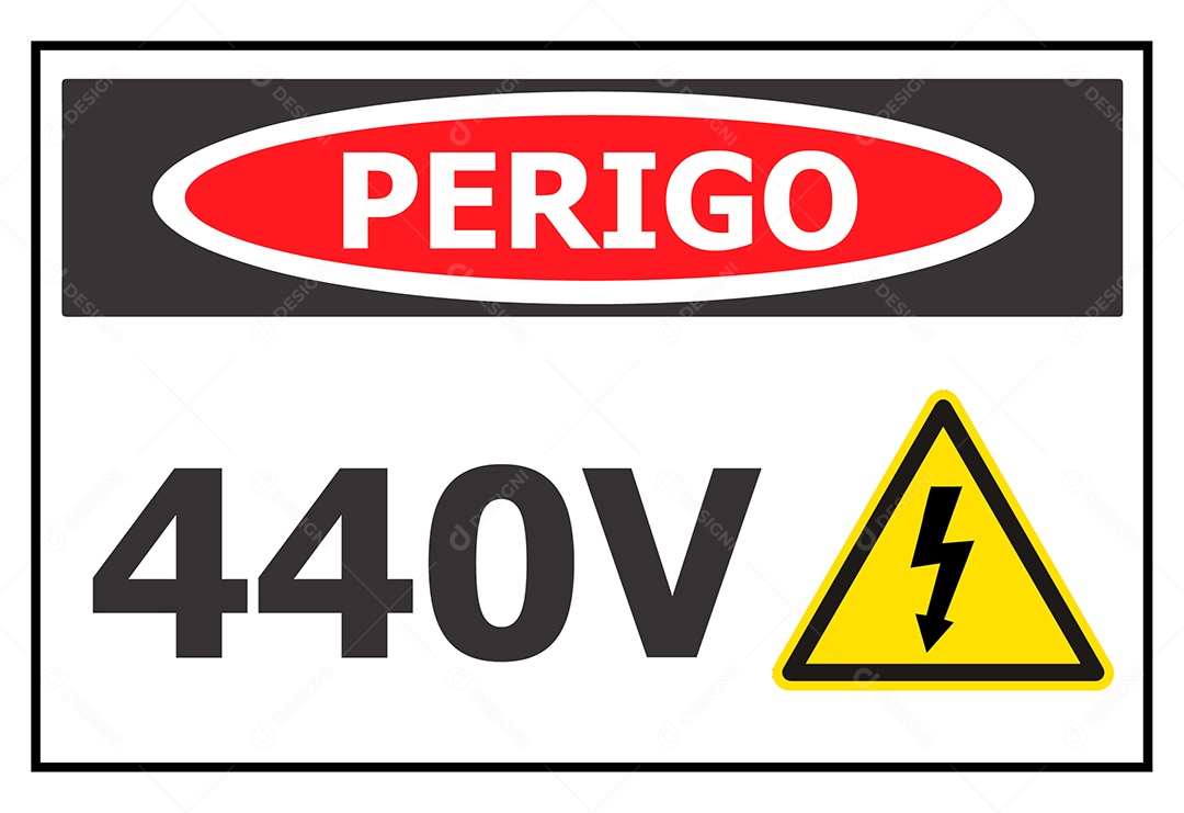 Placa de Aviso Alta Voltagem Vetor EPS + AI