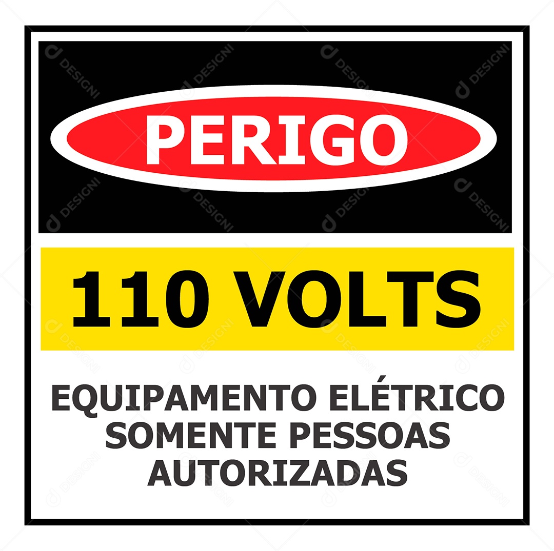 Placa de Aviso Alta Voltagem Vetor EPS + AI