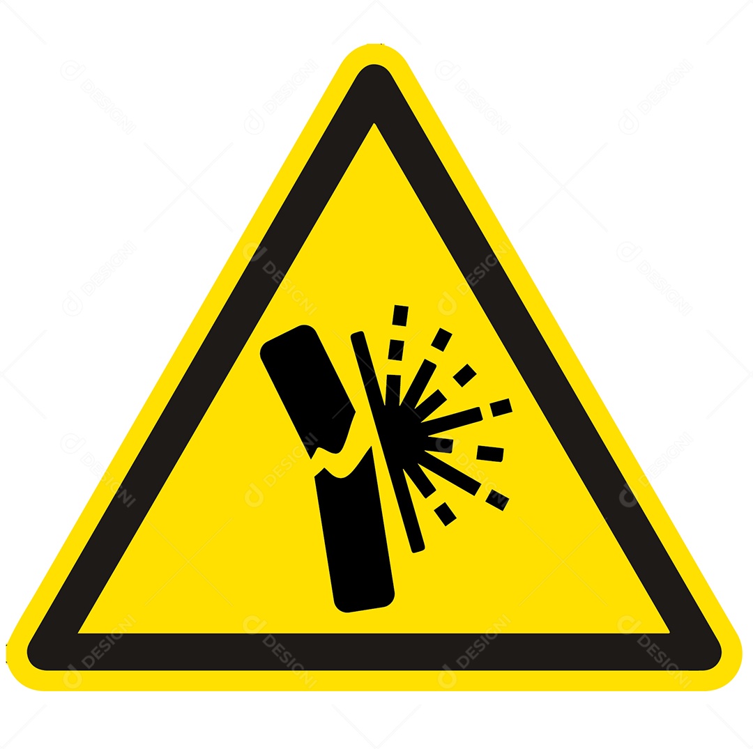 Placa de Atenção Risco de Faíscas Vetor EPS + AI