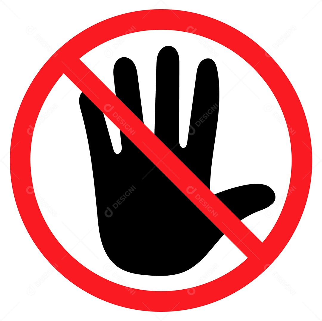 Placa de Aviso Proibido a Entrada Vetor EPS + AI