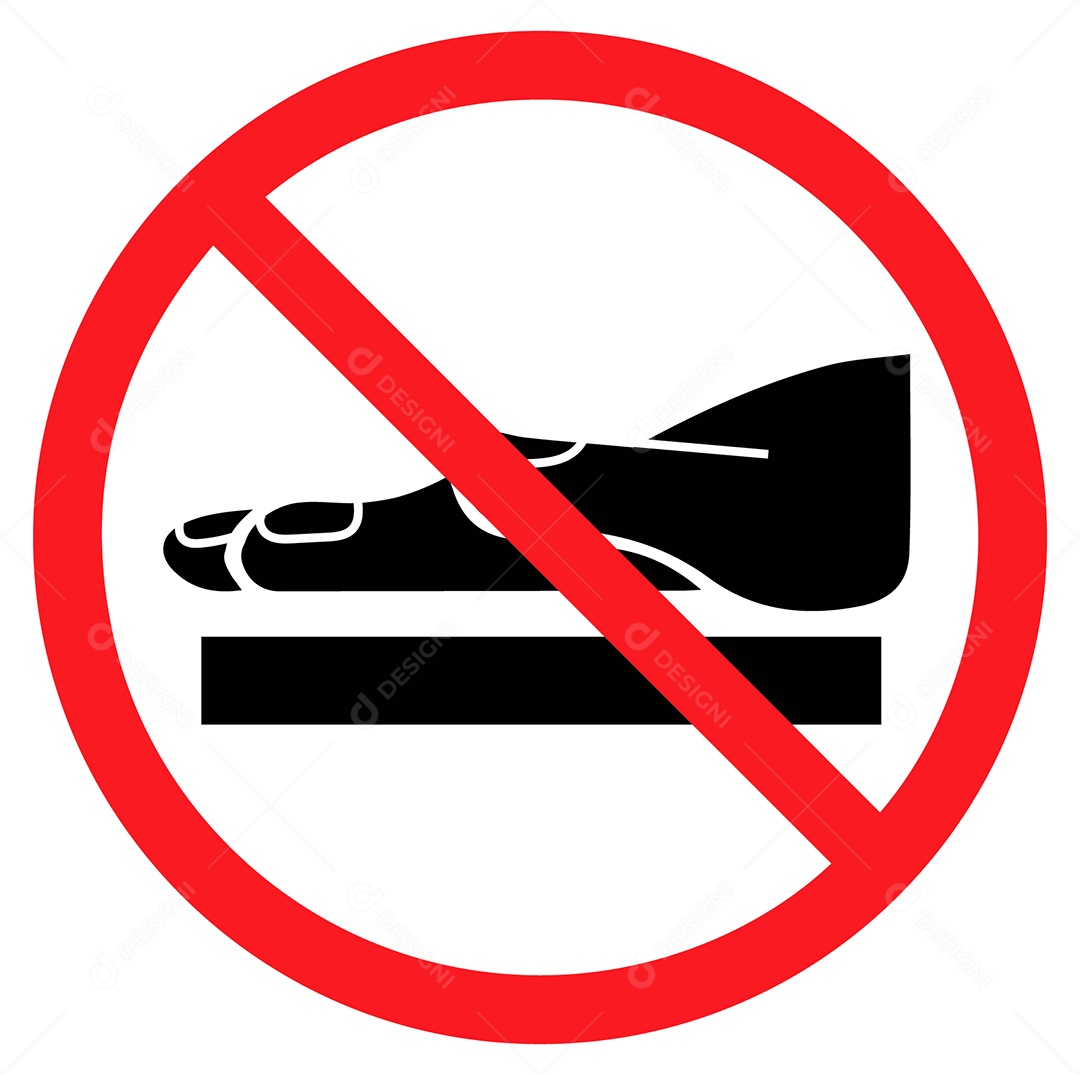 Placa de Aviso Proibido Encostar a Superfície Vetor EPS + AI