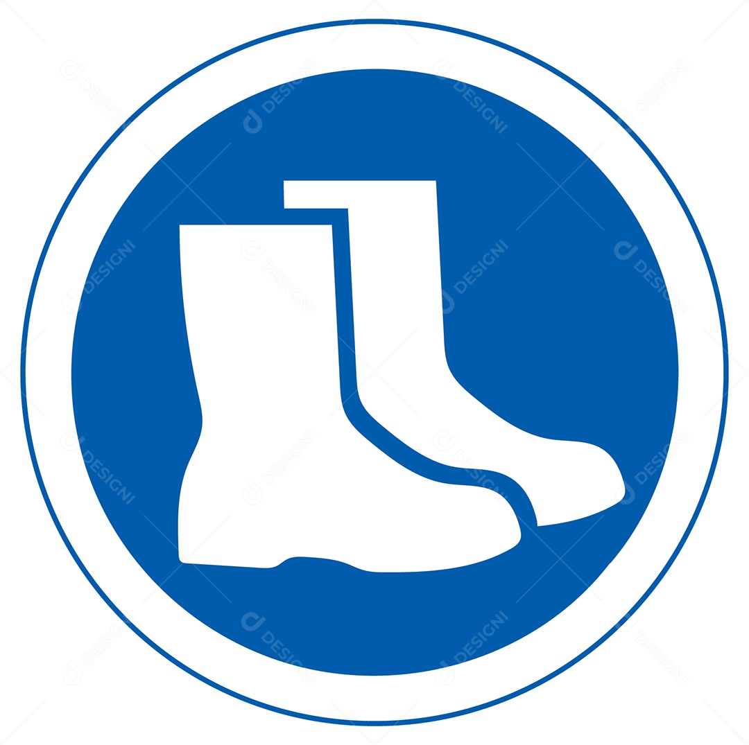 Placa de Segurança use Botas de Proteção Vetor EPS