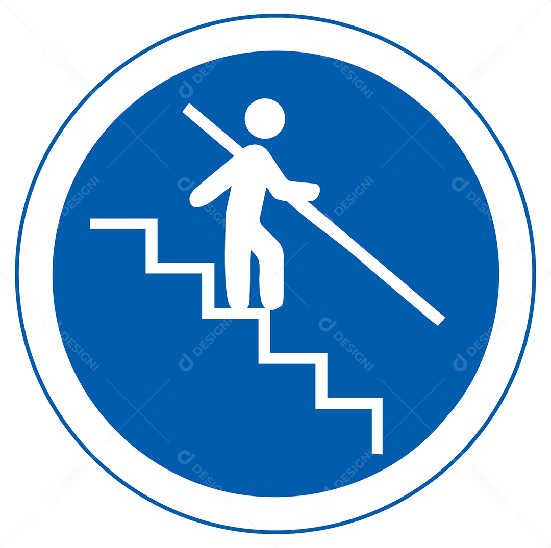 Placa de Segurança Uso de Corrimão EPS + AI