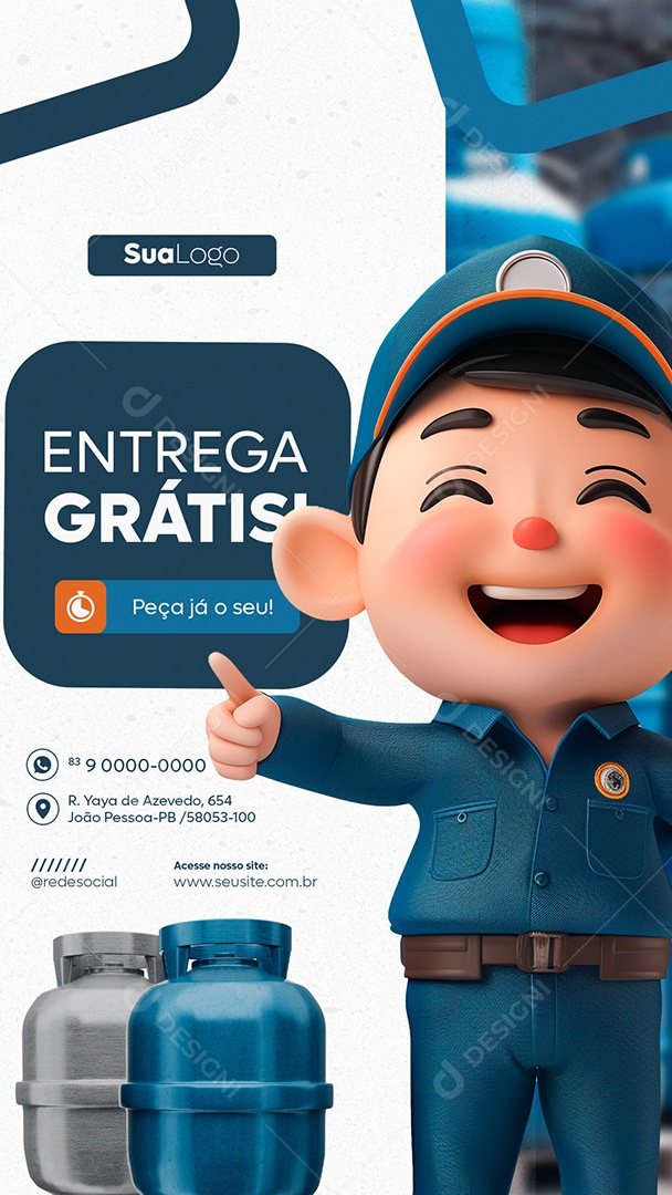 Story Entrega Grátis Social Media PSD Editável