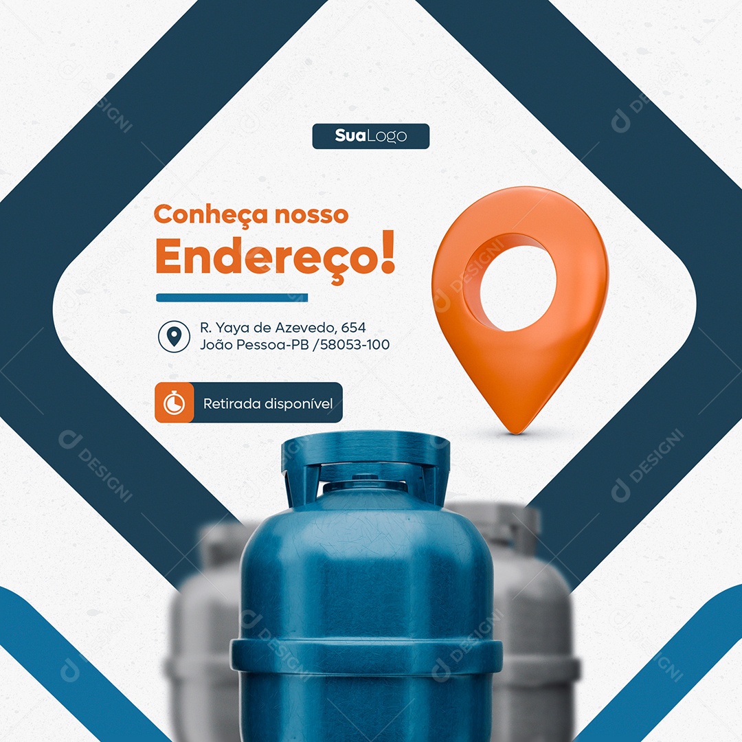 Feed Conheça nosso Endereço Social Media PSD Editável