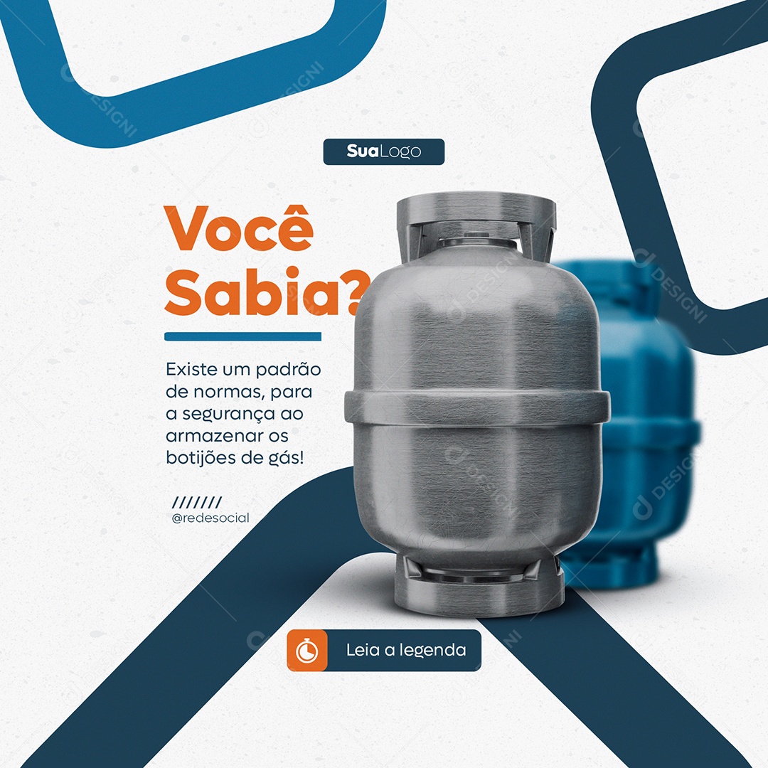 Feed Você Sabia Existe um Padrão de Mormas Social Media PSD Editável